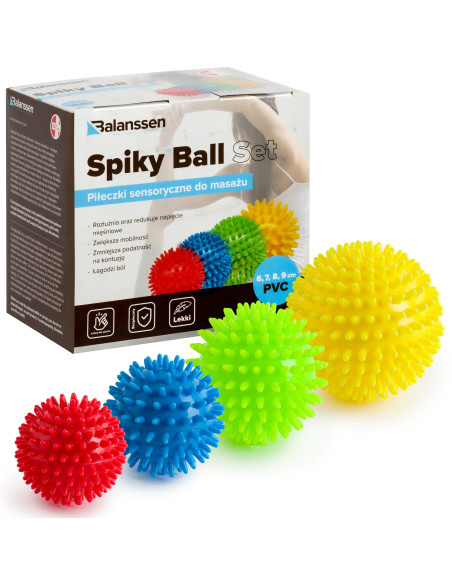 BALANSSEN PIŁKI Z KOLCAMI SPIKY BALL SET 4szt