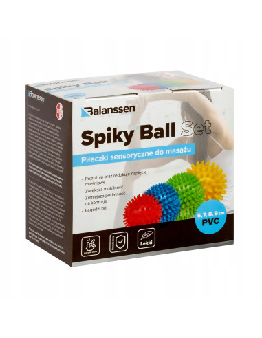 BALANSSEN PIŁKI Z KOLCAMI SPIKY BALL SET 4szt