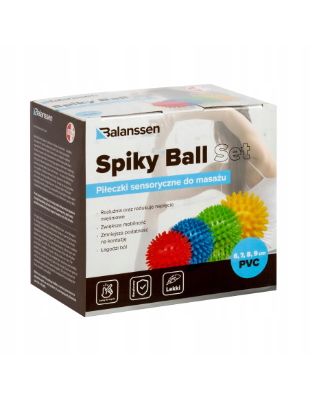 BALANSSEN PIŁKI Z KOLCAMI SPIKY BALL SET 4szt