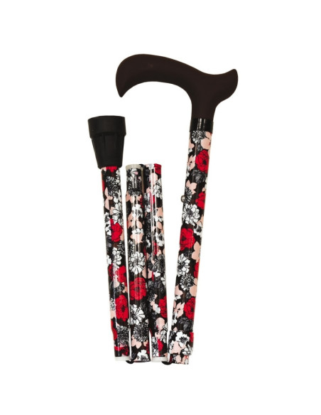 Laska inwalidzka składana ozdobna z uchwytem derby Aston