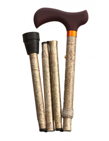 Laska inwalidzka składana ozdobna z uchwytem derby Aston