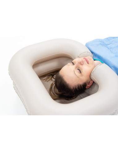 Pneumatyczna miska - basen do mycia głowy z prysznicem dla osób starszych, leżących Timago Easy Shower
