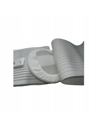 Pas na przepuklinę pępkową z silikonową pelotą zapinany na rzepy dla dorosłych Orliman O-105