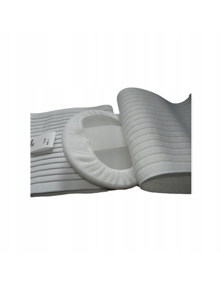 Pas na przepuklinę pępkową z silikonową pelotą zapinany na rzepy dla dorosłych Orliman O-105