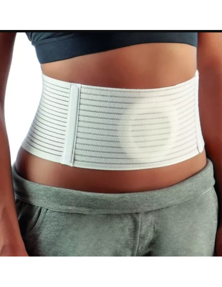 Pas na przepuklinę pępkową z silikonową pelotą zapinany na rzepy dla dorosłych Orliman O-105