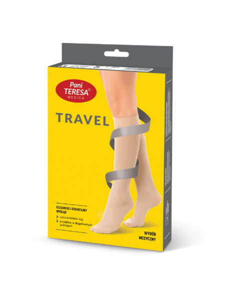 Męskie skarpety podróżne przeciwżylakowe i przeciwzakrzepowe o stopniowanym ucisku CCL1 Pani Teresa PT 418