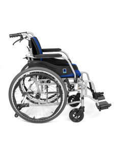 Wózek inwalidzki ręczny aluminiowy z łamanym oparciem Timago PREMIUM-TIM TGR-R WA C2600 / 46cm bordowy 2