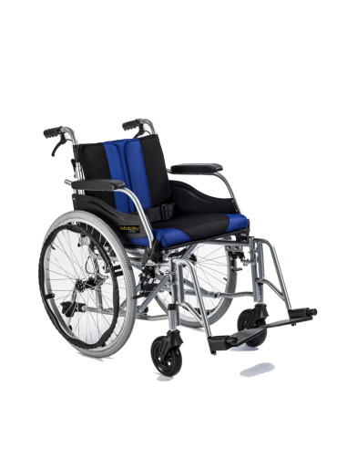 Wózek inwalidzki ręczny aluminiowy z łamanym oparciem Timago PREMIUM-TIM TGR-R WA C2600 / 43cm bordowy