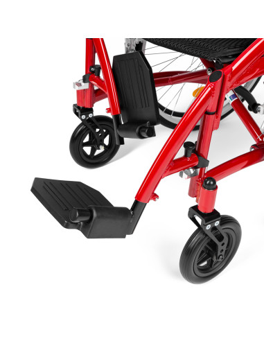 Wózek inwalidzki ręczny aluminiowy ultra lekki  Timago EXCLUSIVE- TIM / 46cm czerwony