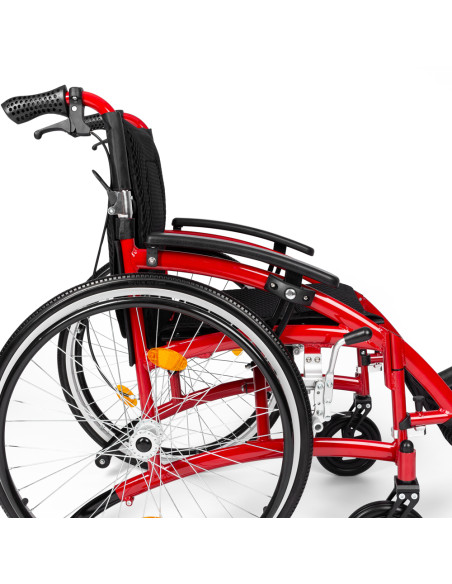 Wózek inwalidzki ręczny aluminiowy ultra lekki  Timago EXCLUSIVE- TIM / 46cm czerwony