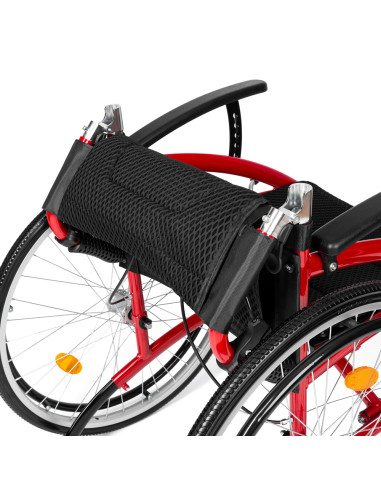Wózek inwalidzki ręczny aluminiowy ultra lekki  Timago EXCLUSIVE- TIM / 46cm czerwony