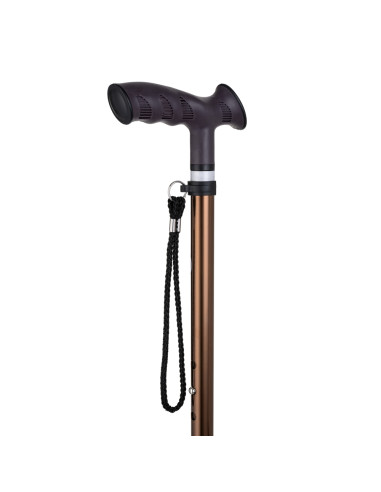 Laska inwalidzka aluminiowa, regulowana Timago ELEGANT brązowa