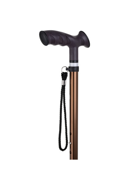 Laska inwalidzka aluminiowa, regulowana Timago ELEGANT brązowa