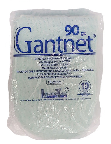 Myjka typu rękawica nasączona środkiem myjącym Gantnet - 10 sztuk