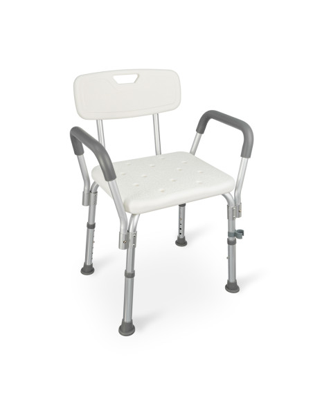 Taboret prysznicowy z oparciem i uchwytami bocznymi - 4w1 - Timago TGR-R KP 355L