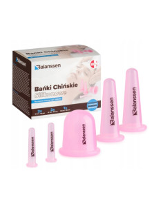 Bańki chińskie silikonowe do masażu twarzy, szyi i dekoltu Balanssen