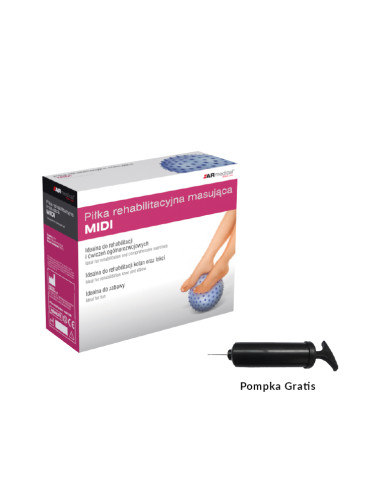 Mała piłka rehabilitacyjna masująca z kolcami do ćwiczeń 20cm Armedical TMB-20