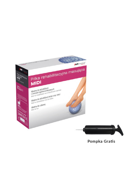 Mała piłka rehabilitacyjna masująca z kolcami do ćwiczeń 20cm Armedical TMB-20