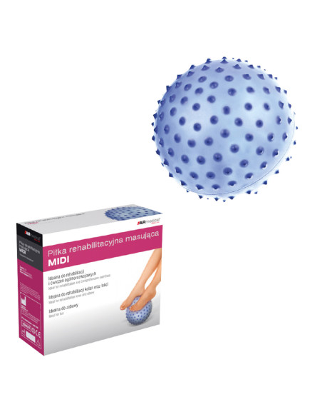 Mała piłka rehabilitacyjna masująca z kolcami do ćwiczeń 20cm Armedical TMB-20