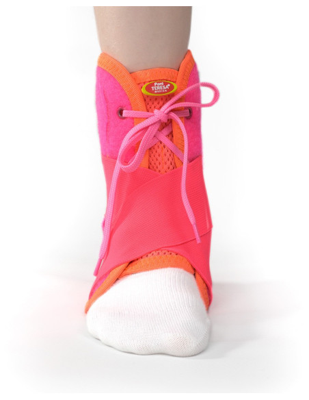 Stablizator dziecięcy stawu skokowego Pani Teresa MEDICA YOUNG PT0339 koralowy