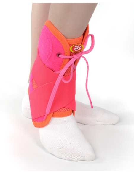 Stablizator dziecięcy stawu skokowego Pani Teresa MEDICA YOUNG PT0339 koralowy