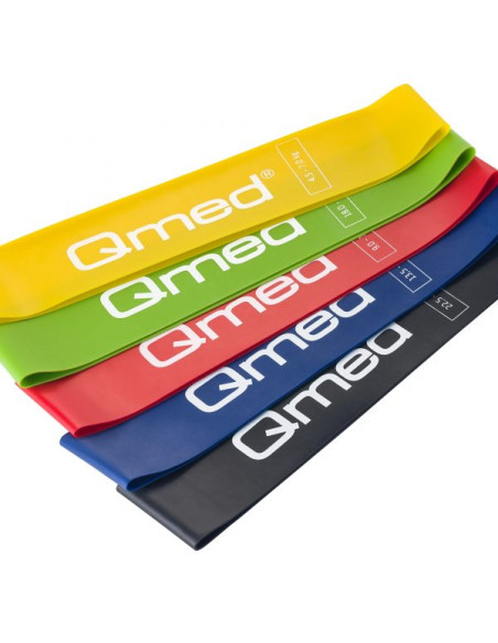 Zestaw 5 taśm do ćwiczeń typu pętla o różnym oporze Qmed Resistance Loop Band Set
