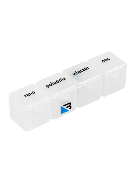 Pojemnik na leki typu kasetka na 1 dzień tygodnia i 4 pory dnia Balanssen 1x4