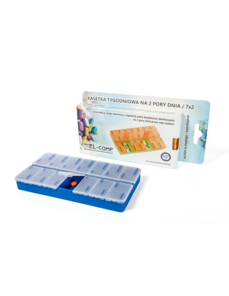 Kasetka tygodniowa na leki na 2 pory dnia EL-COMP
