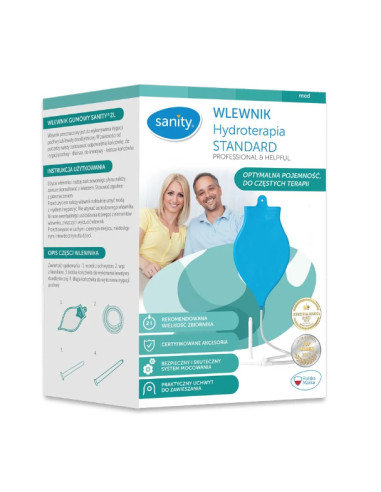 Wlewnik gumowy irygator, zestaw do higieny i lewatywy Sanity Hydroterapia STANDARD 2L