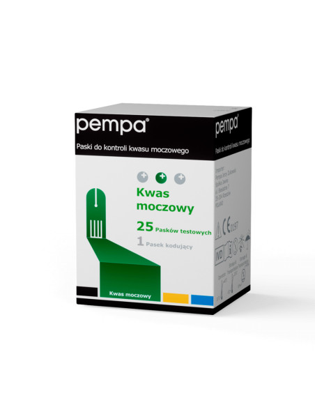 Paski testowe do kontroli kwasu moczowego 25 sztuk Pempa BK-U1