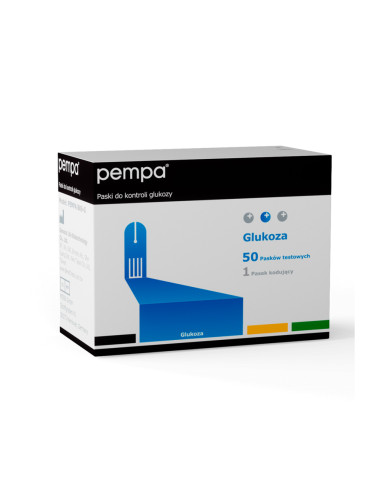 Paski testowe do kontroli poziomu glukozy we krwi 50 sztuk Pempa BK6-G