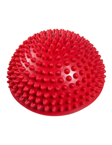 Półkula sensoryczna do rehabilitacji i ćwiczeń typu jeżyk z kolcami PILO-2010/3 czerwona