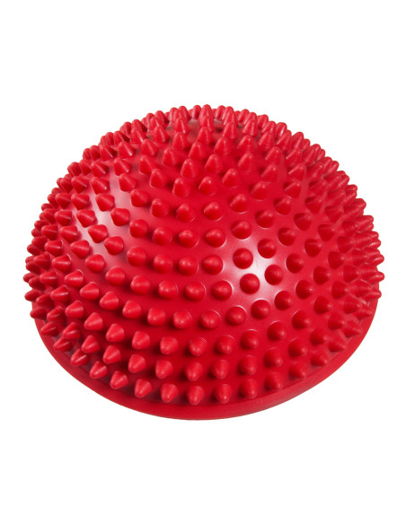 Półkula sensoryczna do rehabilitacji i ćwiczeń typu jeżyk z kolcami PILO-2010/3 czerwona