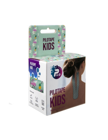 Medyczna taśma do kinesiotapingu dla dzieci PILOTAPE KIDS 5m FLAMINGI