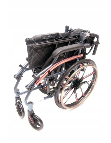 Wózek inwalidzki aluminiowy składany, lekki 12kg Whellie Light 46cm