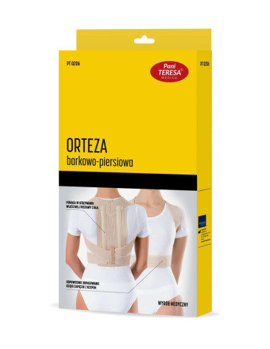 Orteza barkowo-piersiowa - prostotrzymacz, korektor wad postawy dla dorosłych Pani Teresa PT 0206