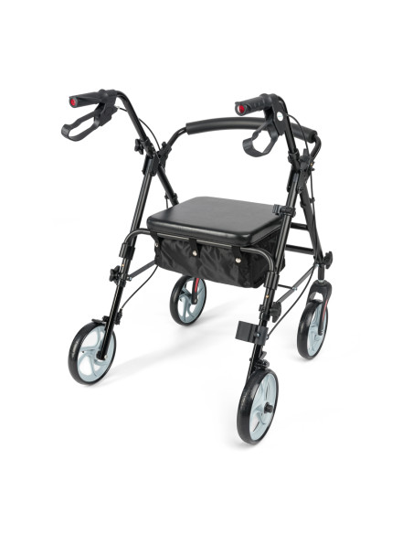 Podpórka czterokołowa aluminiowa składana, chodzik rehabilitacyjny Timago CARBON