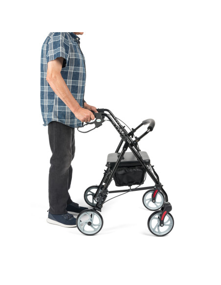 Podpórka czterokołowa aluminiowa składana, chodzik rehabilitacyjny Timago CARBON