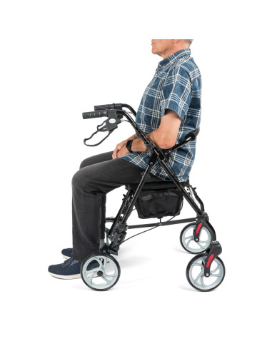 Podpórka czterokołowa aluminiowa składana, chodzik rehabilitacyjny Timago CARBON