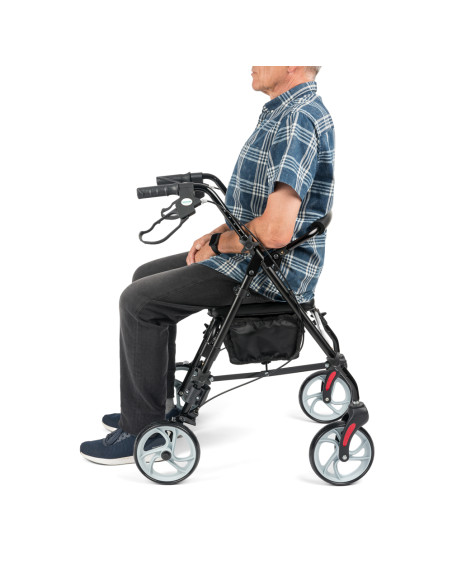 Podpórka czterokołowa aluminiowa składana, chodzik rehabilitacyjny Timago CARBON