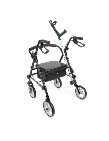 Podpórka czterokołowa aluminiowa składana, chodzik rehabilitacyjny Timago CARBON