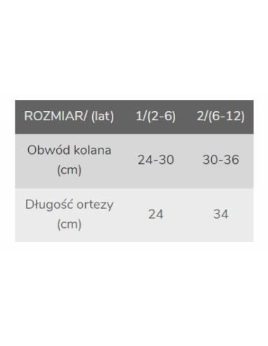 Dziecięcy tutor kolana - stabilizator stawu kolanowego Orliman OP1180