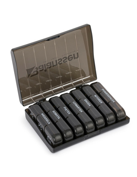 Pojemnik tygodniowy na leki w etui - kasetka na tabletki na 3 pory dnia na 7 dni