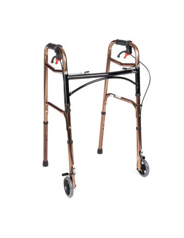 Balkonik wielofunkcyjny z hamulcami, składany 4-kołowy lub 2-kołowy Timago JMC-C 3223 miedziany