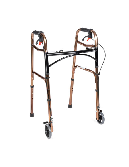 Balkonik wielofunkcyjny z hamulcami, składany 4-kołowy lub 2-kołowy Timago JMC-C 3223 miedziany