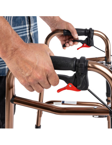 Balkonik wielofunkcyjny z hamulcami, składany 4-kołowy lub 2-kołowy Timago JMC-C 3223 miedziany