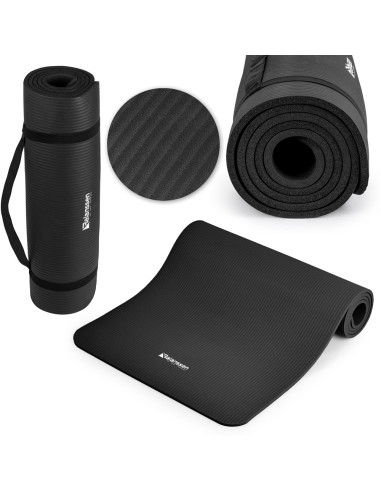 Mata rehabilitacyjna NBR do ćwiczeń joga i pilates antypoślizgowa Balanssen czarna
