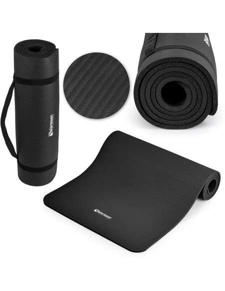 Mata rehabilitacyjna NBR do ćwiczeń joga i pilates antypoślizgowa Balanssen czarna