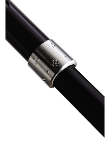 Laska inwalidzka aluminiowa z czwórnogiem, lampką led i zawieszką Aston Twist Zen