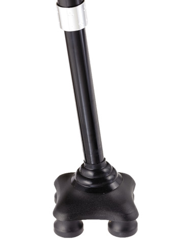 Laska inwalidzka aluminiowa z czwórnogiem, lampką led i zawieszką Aston Twist Zen